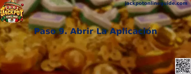 Guía visual del Paso 9 para abrir la aplicación y revisar su pantalla inicial